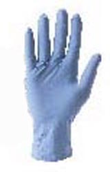 GLOVE NITRILE DISP BLUE;LIGHTLY POWDERED LG - Latex, Supported